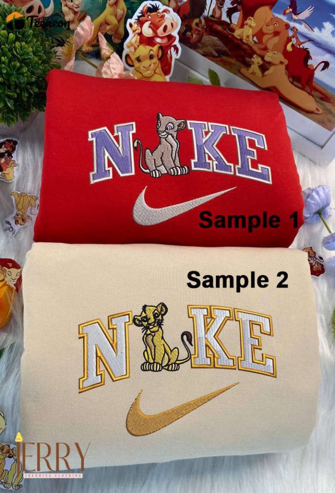 Baby Couple The Lion King Disney Nike Embroidered Sweatshirts| soulcals.com