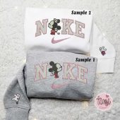Baby Mickey And Minnie Kiss X Nike Couple Embroidered Shirt Disney Characters Embroidered Hoodie Valentines Day Embroidered Sweatshirt 5.jpg - demo10