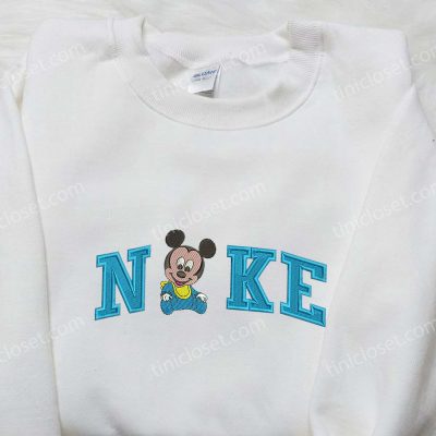 Baby Mickey Mouse x Nike Embroidered Shirt Cartoon Disney Nike Shirt | soulcals.com