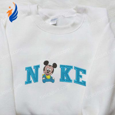 Baby Mickey Mouse x Nike Embroidered Shirt Cartoon Disney Nike Shirt | soulcals.com