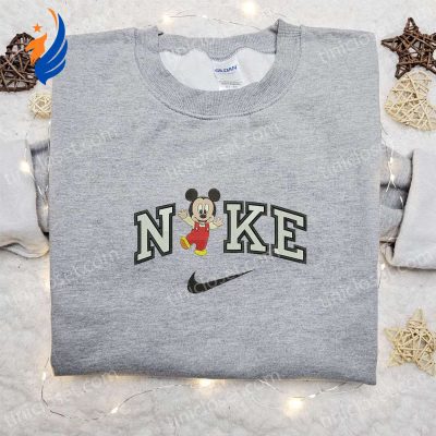 Adorable Baby Mickey x Nike Cartoon Embroidered Tshirt Disney & Nike Inspired Shirt | soulcals.com