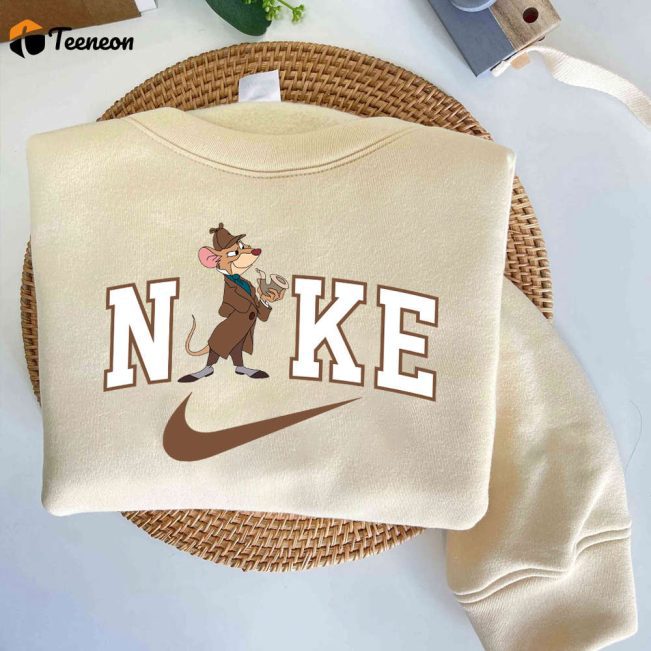 Basil Of Baker Street Disney Nike Embroidered Sweatshirt| soulcals.com