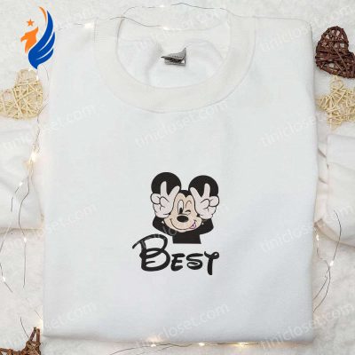 Disney Best Friend Mickey Embroidered T-Shirt Ultimate Gift Idea with Disney Characters Perfect for Fans | soulcals.com