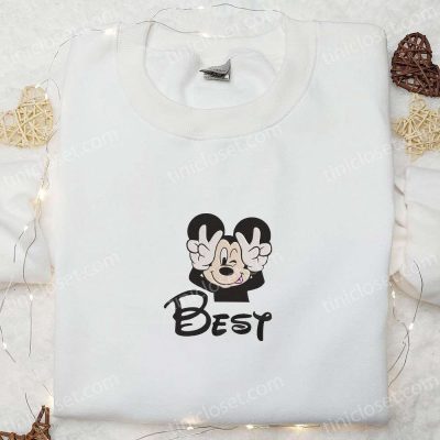 Disney Best Friend Mickey Embroidered T-Shirt Ultimate Gift Idea with Disney Characters Perfect for Fans | soulcals.com
