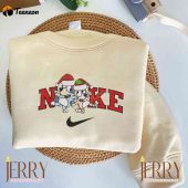 Bluey And Bingo Christmas Nike Embroidered Sweatshirt| soulcals.com