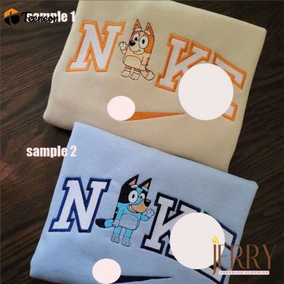 Bluey And Bingo Nike Embroidered Sweatshirt| soulcals.com