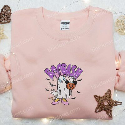 Spooktacular BooBash Daisy Duck & Ghost Mickey Pumpkin Embroidered Shirt The Best Disney Halloween Gift for Family | soulcals.com