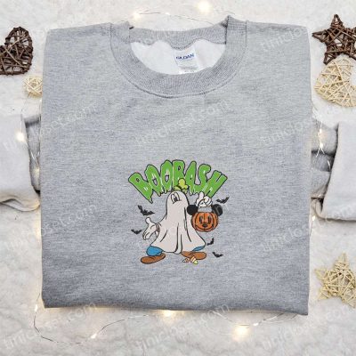 Spooky Fun with Boobash Goofy Ghost Mickey Pumpkin Bat Embroidered Shirt Perfect Disney Halloween Shirts | soulcals.com