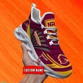 Brisbane Broncos Custom Name Nrl Max Soul Shoes Men And Women For Fans - demo10
