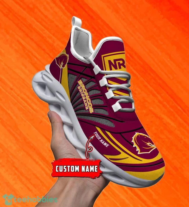 Brisbane Broncos Custom Name NRL Max Soul Shoes Men And Women For Fans