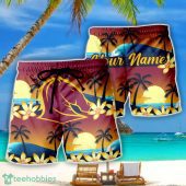 Brisbane Broncos NRL Beach Shorts Personalized Name