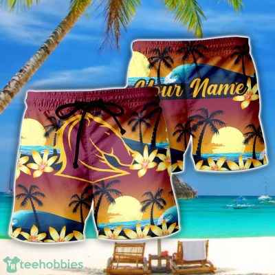 Brisbane Broncos NRL Beach Shorts Personalized Name