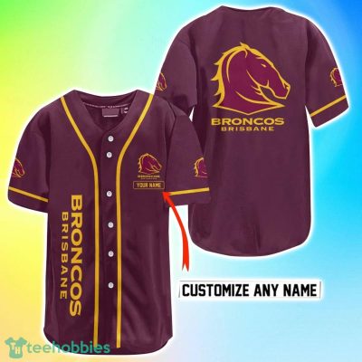Brisbane Broncos NRL Custom Name Baseball Jersey Best Gift For Men And Women Fans