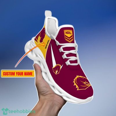 Brisbane Broncos Personalized Name NRL Max Soul Shoes Gift Fans