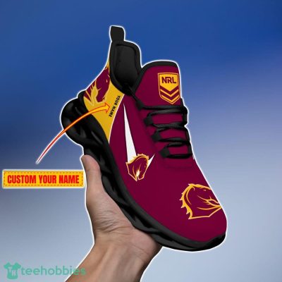 Brisbane Broncos Personalized Name NRL Max Soul Shoes Gift Fans