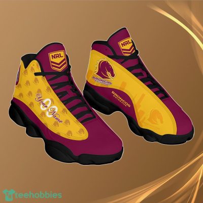 Brisbane Broncos Personalzied Name NRL Air Jordan 13 Shoes Best Gift Fans