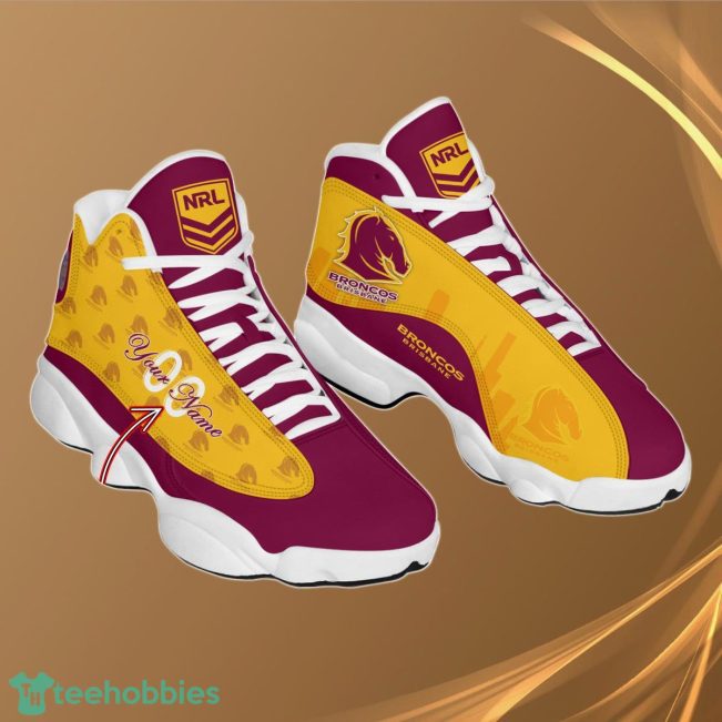 Brisbane Broncos Personalzied Name NRL Air Jordan 13 Shoes Best Gift Fans