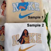 Captain John Smith And Pocahontas Disney Nike Embroidered Sweatshirts| soulcals.com