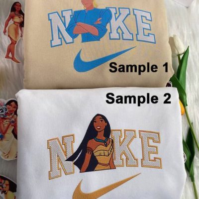 Captain John Smith And Pocahontas Disney Nike Embroidered Sweatshirts| soulcals.com