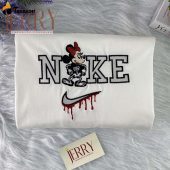 Cheap Minnie Mouse Disney Nike Embroidered Sweatshirt, Personalized Halloween Gift For Couple| soulcals.com