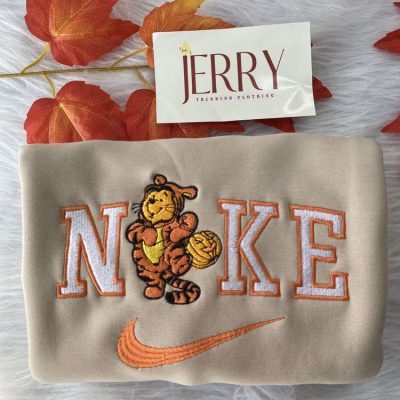 Cheap Winnie The Pooh Disney Disney Nike Embroidered Sweatshirt, Halloween Gift For Couple| soulcals.com