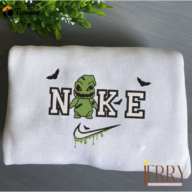 Chibi Oogie Boogie Disney Halloween Nike Embroidered Sweatshirt| soulcals.com