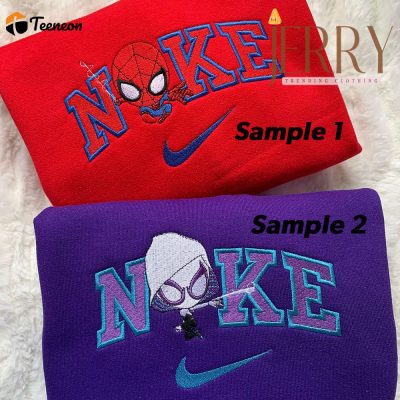 Chibi Spider Nike Embroidered Sweatshirt| soulcals.com