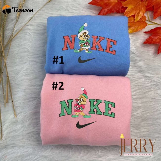 Chip And Dale Disney Nike Embroidered Sweatshirt| soulcals.com