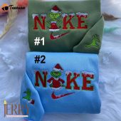 Christmas Grinch Nike Embroidered Sweatshirt| soulcals.com