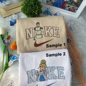 Cinderella And Prince Charming Disney Nike Embroidered Sweatshirts| soulcals.com