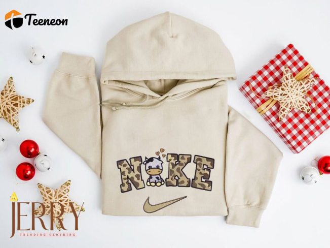Cow Nike Embroidered Sweatshirt| soulcals.com