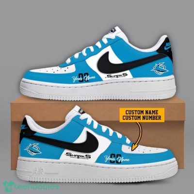 Cronulla Sharks NRL Custom Name And Number Personalized Air Force 1 Sneaker
