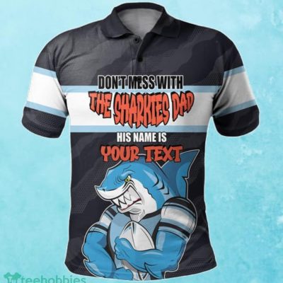 Cronulla-Sutherland Sharks Custom Name Father?s Day NRL Custom Polo Shirt Best Gift For Fans