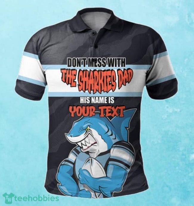 Cronulla-Sutherland Sharks Custom Name Father?s Day NRL Custom Polo Shirt Best Gift For Fans