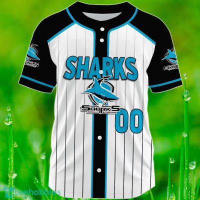 Cronulla-Sutherland Sharks Custom Name & Number NRL Baseball Jersey Best Gift For Men And Women Fans