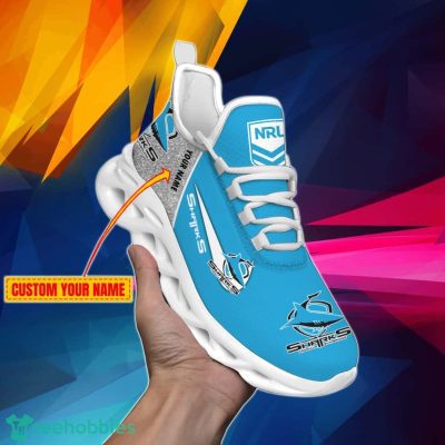 Cronulla-Sutherland Sharks NRL Glitter Personalized Max Soul Shoes Best Gift