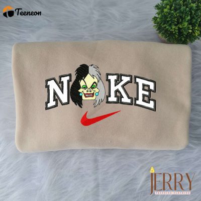 Cruella Disney Nike Embroidered Sweatshirt| soulcals.com