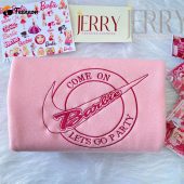 Cute Come On Lets Go Party Barbie Nike Embroidered Sweatshirt, Gift For Her| soulcals.com