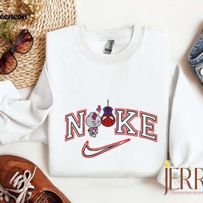 Cute Hello Kitty & Spiderman Nike Sweatshirt Perfect Valentine s Gift for Couples| soulcals.com