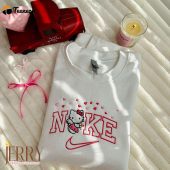 Cute Hello Kitty Nike Embroidered Sweatshirt, Perfect Valentines Day Gift for Girlfriend| soulcals.com