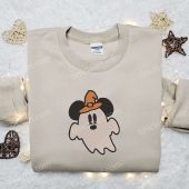 Cute Mickey Ghost Witch Hat Embroidered Shirt Happy Halloween Embroidered Shirt Best Halloween Gifts For Family 5.jpg - demo10