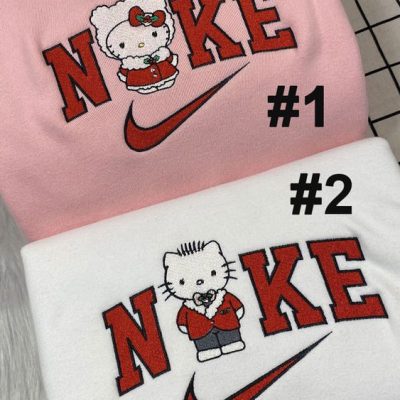 Dear Daniel And Hello Kitty Nike Embroidered Sweatshirt| soulcals.com