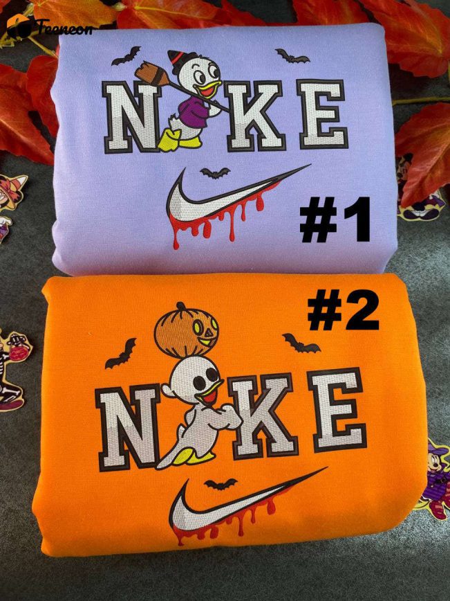 Dewey Duck And Louie Duck Disney Nike Embroidered Sweatshirts| soulcals.com