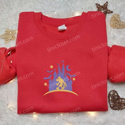 Spooky Disney Castle Mickey Halloween Embroidered Shirt Adorable & Fun Disney Halloween Shirt | soulcals.com