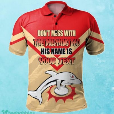 Dolphins Custom Name Father?s Day NRL Custom Polo Shirt Best Gift For Fans