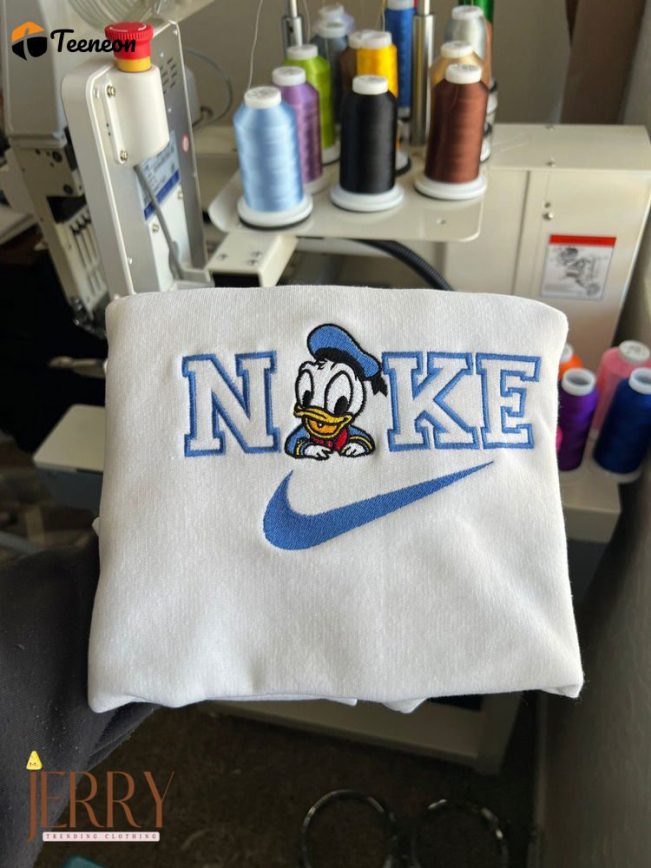Donald Duck Disney Nike Embroidered Sweatshirt| soulcals.com