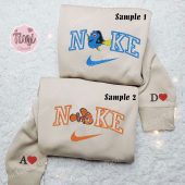 Dory And Nemo X Nike Embroidered Couple Shirt Disney Finding Nemo Embroidered Shirt Nike Inspired Embroidered Hoodie 3.jpeg - demo10