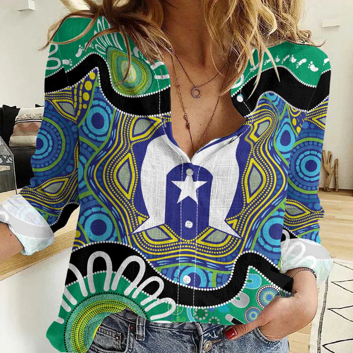 Women aboriginal Indigenous NAIDOC casual shirt NCY018 Women aboriginal Indigenous NAIDOC casual shirt NCY018