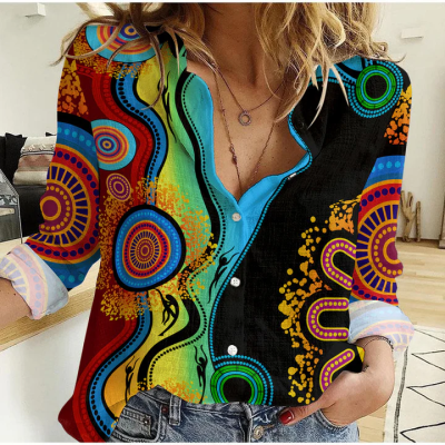 Women aboriginal Indigenous NAIDOC casual shirt NCY047
