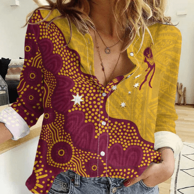 Women aboriginal Indigenous NAIDOC casual shirt NCY016